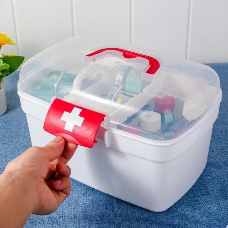 Dispensary Medicine Box, Portable Multipurpose Family First Aid Kit Box, Medical Storage Organizer Bins Container, Double Layer Drug Case, Dormitory Baby Medicine Storage Box Dispensary Medicine Box, Portable Multipurpose Family First Aid Kit Box, Medical Storage Organizer Bins Container, Double Layer Drug Case, Dormitory Baby Medicine Storage Box